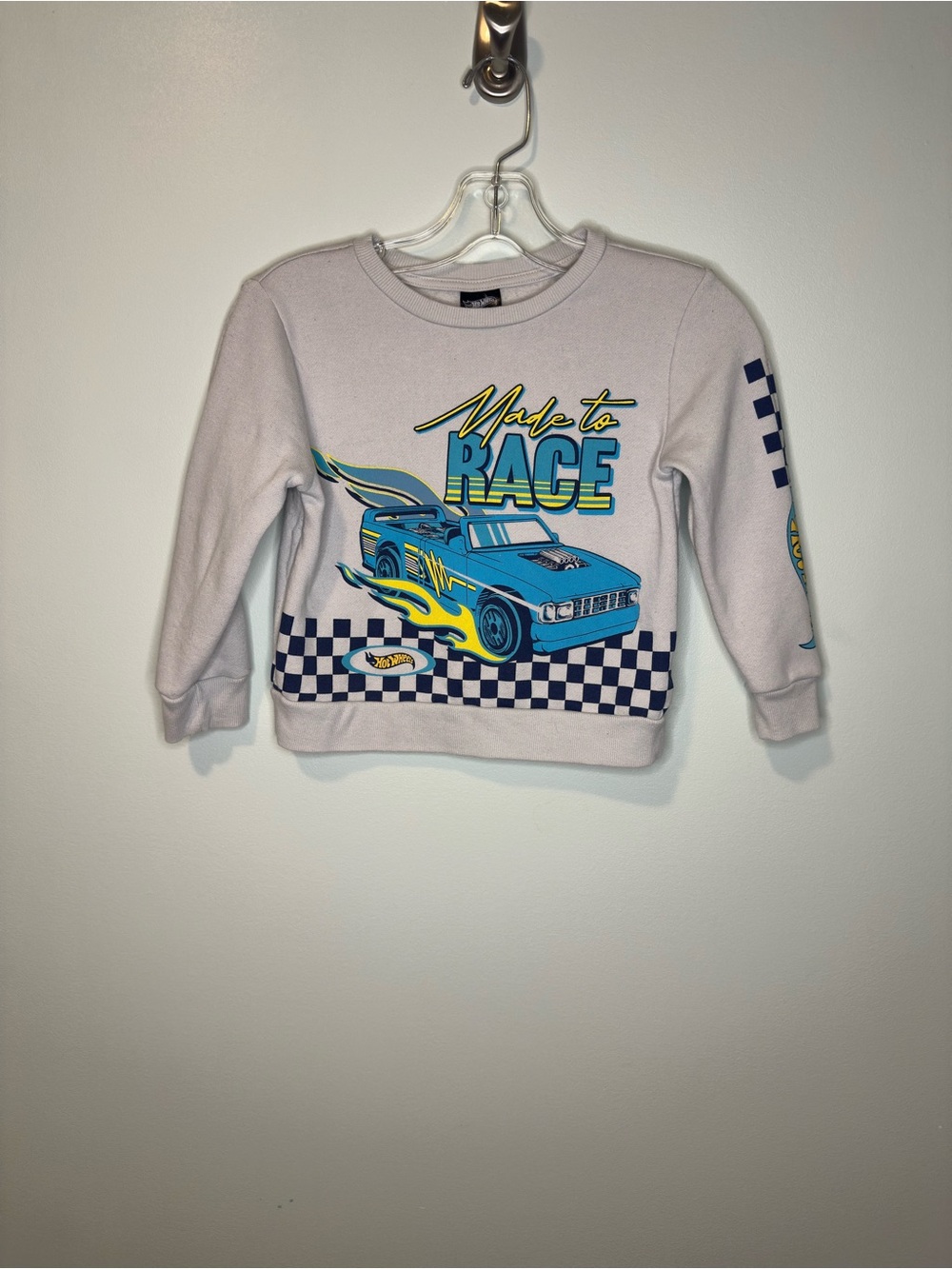 Hot Wheels Made to Race Checkered Graphic Sweatshirt